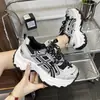 Zapatos deportivos casuales de malla transpirable con cordones y suela gruesa, nuevos y modernos 2026, zapatos de papá para mujer, para aumentar la altura, ins