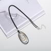 Cadena de suéter de Amazon, explosión de moda, colgante ovalado geométrico simple europeo y americano, collar largo de varios niveles para damas