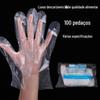 Luvas Descartáveis de Plástico PE, 100 Peças, Filme Fino, Grau Alimentício, Catering, Lagosta, Proteção do Trabalho