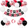Feliz Aniversário Cauda de Sereia Bandeirolas Balões Conjunto Festa Festa Crianças Parede de Fundo Decoração de Aniversário Enfeites