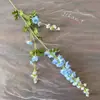 Flor Delphinium Artificial de 3 Ramas Morado Boda Hogar Hotel Decoración Suave Arte Floral Venta al por Mayor Transfronteriza Flores Artificiales