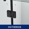 Foshan Divisória de Vidro Preto Fosco Europeia e Americana de Formato Reto Divisória de Separação Seca e Úmida Porta de Correr Box de Banho Fabricante Fornecimento Direto