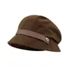 Sombrero de Pescador de Pana de Alta Calidad para Mujer, Nuevo Sombrero Casual Versátil para Cara Pequeña de Otoño e Invierno, Pequeño Fedora Multiusos