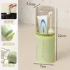 Copo para Enxaguante Bucal para Uso em Dormitório Estudantil, Copo para Escova de Dentes, Conjunto de Copos para Higiene Pessoal de Viagem, Porta-Escova de Dentes, Caixa de Armazenamento para Pasta de Dentes e Escova de Dentes