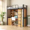 Beliches de Aço com Mesa Abaixo para Dormitórios de Trabalhadores de Fábrica, Beliches Combinados para Apartamentos de Estudantes, Dormitórios Escolares, Beliches Altos e Baixos