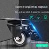 Rodízio Universal 2 polegadas preto roda grossa móveis brinquedo silenciador resistente ao desgaste com freio rodízio de direção atacado