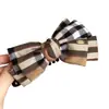 Estilo Preppy Coreano Clip de Plátano con Lazo a Cuadros Clásico Clip Retro para el Cabello a Cuadros Clip para la Parte Posterior de la Cabeza para Cola de Caballo Baja de Mujer