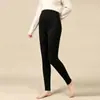 Pantalones de dormir para el hogar de maternidad, pantalones de capa base para primavera, otoño e invierno, hechos de tela térmica, adecuados para usar al aire libre o como capa interior, con cintura alta y soporte ajustable para el vientre