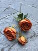 Fábrica de rosas de simulação roxa comércio exterior 3 rosas imperiais princesas brancas amarelas redondas projeto de rosas falsas para casamento atacado