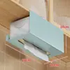 Caja de Pañuelos para Gabinete de Cocina Colgante Instalación sin Clavos sin Herramientas Acero al Carbono Boca Abajo Baño Lavado de Cara Almacenamiento Portapapeles