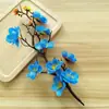 Galhos de Flor de Ameixeira Simulados, Flor de Ameixeira de Inverno Estilo Chinês, Flores de Pessegueiro, Flores Artificiais, Enfeites de Decoração para Casa, Enfeites para Bolo de Aniversário, Pacote com 10 Transfronteiriço