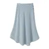 Atacado de Fabricantes de Roupas Femininas Transfronteiriças Nova Coleção Primavera 2026 Moda Europeia e Americana Xadrez Sexy Assimétrico Saia