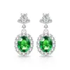 Transmisión en Vivo Venta Caliente Imitación de Gema Plata S925 Aretes de Botón Huevo de Paloma Vivos Estilo Retro Francés Joyería de Oreja con Circonita Pendientes