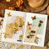 Paquete de Pegatinas Serie Sueño Floral 40 Hojas Estilo Ins Vintage Planta y Flor Diario Decoración de Borde Guka DIY