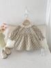 Ins2026 Ropa Infantil Estilo Coreano Ropa de Bebé Primavera Cuello de Encaje Mariposa Lunares Vestido con Lazo Elegante para Salir