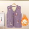 Chaleco cálido para mujeres de mediana edad y ancianas, chaleco para madre, primavera, forro polar grueso, ropa exterior holgada para mujeres mayores