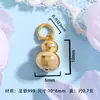 Plata Pura 999 Chapado en Oro Gato de Dibujos Animados Colgante Creativo Hecho a Mano DIY Accesorios Piezas Pequeñas Materiales para Joyería Venta al por Mayor
