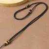 Cordón para Colgante Ajustable de Doble Color Hecho a Mano con Alambre Envuelto, Corona Incrustada con Micro-Latón y Bucle de Nudo Perfecto para Hombres y Mujeres