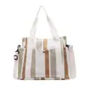 Bolso de Hombro para Mujer de Gran Capacidad Estilo Coreano Nuevo Estilo 2025 Bolso Tote Casual Rayado Ropa de Trabajo Bolso Grande Simple
