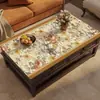 Tapete de mesa de centro estilo americano, à prova d'água e à prova de óleo, fácil de limpar, tapete de proteção de mesa, toque de luxo leve e de alta qualidade, toalha de mesa pode ser cortada no tamanho, adequado para sala de estar