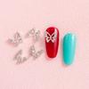 Novos Ornatos de Diamante para Nail Art de Borboleta Som de Agitar Venda Quente Liga de Ouro e Prata de Luxo Leve Decoração de Unha Tridimensional Usar Armadura Atacado