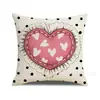 Nova Almofada Dia dos Namorados da Amazon Padrão de Amor Decoração de Sala de Estar Quarto Carro Capa de Almofada de Linho