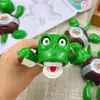 Brinquedo Tartaruga Saltitante Arroz Dourado, Formato de Tartaruga Desenho Animado Doce, Boca que Abre Ativada por Pressão, Brinquedo Educacional para Alívio de Estresse para Crianças