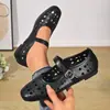 2026 Verano Moda Romana Versátil Ligero Cómodo Sin Cordones Hebilla Casual Zapatos Planos para Mujer Venta al por Mayor