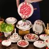 Vintage Double Happiness Hot Pot Talheres Comercial Pato Salsicha Prato de Carne Maogu Vintage Special Market Hot Pot Talheres de melamina