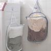 Cesto de Roupa Suja Dobrável em Tela Cesto de Lavanderia Doméstico Sem Furos Autoadesivo para Banheiro Cesto de Armazenamento Cesto de Armazenamento para Banheiro