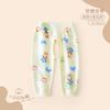 Pantalones para Bebé Estilo Primavera y Otoño Ropa de Abrigo Pantalones Térmicos de Algodón Puro Pantalones para Bebé con Abertura Inferior Pantalones para Dormir Pantalones Largos Capa Base Pantalones Largos Cálidos Casuales