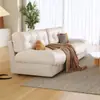 Sofá de Tela con Tecnología Cloud para Sala de Estar, Muebles Estilo Crema para Apartamento Pequeño, Sofá Perezoso Simple para Uso en Casa