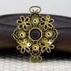 60709 Cobre Estilo Antiguo Joyería DIY Hecho a Mano Imitación Jade Pasador para el Cabello Corona de Cabello Material Colgante Cuadrado Flor de Ciruelo 33*39mm