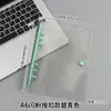 Capa Colorida para Caderno de Folhas Soltas A5A6A7M5 Capa de Planejador com Fecho de Seis Furos Couro Macio Brilho Fino Capa Transparente para Caderno de Folhas Soltas