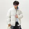 Chaqueta de Algodón Reversible para Hombre, Marca Trendy de Invierno Abrigo Grueso de Algodón, Chaqueta Elegante y de Gama Alta Acolchada de Algodón de Nicho Americano
