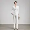 Traje de moda para mujer de doble botonadura 2026 otoño e invierno atuendo profesional manga larga OL elegante traje formal