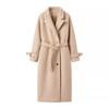 Zatrax-2024 primavera e outono estilo europeu e americano cinto feminino botões de fileira dupla casaco longo de terry lã trench coat