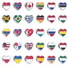 Venta Caliente Transfronteriza Aleación Bandera Americana Cuentas de Agujero Grande Aceite Goteando Pulsera DIY Cordón de Zapato con Cuentas Accesorios de Joyería Venta al por Mayor
