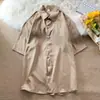 Camisa Unisex de Manga Tres Cuartos Simple con Costuras de Contraste Ajustada, Color Sólido de Moda Cuello Redondo, Nuevo Estilo de Verano para Adolescentes, Blanco