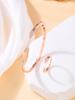 Pulseira Geométrico Minimalista com Zircônia Incrustada em Cobre 18K, Pulseira Aberta Fashion de Luxo Leve, Pulseira Geométrico com Incrustação de Cobre
