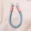 Funda Simple para Teléfono Móvil Estilo Ins Correa Corta para la Mano Correa de Muñeca de Color Claro Versátil Cadena para Colgar Llaves y Cámara D