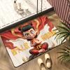Cuál felpudo absorbente para puerta de entrada de baño, tapete antideslizante para puerta de inodoro, felpudo resistente al desgaste, lindo felpudo para puerta de entrada