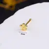 Moda Pendientes de Nariz de Oso Corazón Europeos y Americanos, Anillos de Nariz y Pendientes Exclusivo Transfronterizo Más Vendido Estilo Lujo Ligero Joyería para Nariz Recta Fuente de Fábrica