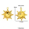 Pendente Pequeno Cruzado Aço Inoxidável Banhado a Ouro 18K Estrela Lua Sol Coração Pingente DIY Colar Brinco Acessórios de Joia