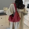 Bolso de Hombro Estilo Coreano Retro Estilo Perezoso para Mujer Nuevo Gran Capacidad Color Sólido Bolso de Axila Moda Transfronteriza Bolso Cruzado Versátil