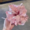 Goma para el pelo Scrunchie de Perlas con Lazo de Cinta, Tela Perlada para el Cabello para Mujer, de Alta Gama y Elegante, No Daña el Cabello