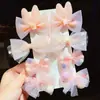 Grampo de Cabelo Flor Laço Fofo Estilo Coreano Acessório de Cabelo para Meninas Pequenas, Presilha para Franja, Grampo de Cabelo para Crianças, Não Danifica o Cabelo, Acessório de Cabelo para Meninas