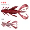 Cebo Suave de Camarón Multi-Pelo de Dos Tonos Cebo Blando Camarón Grande Señuelo Falso 10cm10g Comercio Electrónico Transfronterizo Equipo de Pesca Weihai