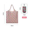 Bolsa de compra portátil de poliéster, grande, de tela floral 190T, disponible en stock. Bolsa plegable al por mayor. Bolsa de regalo publicitaria.
