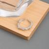 Moda europea y americana anillo abierto irregular cóncavo de plata de ley 925 estilo papel de estaño simple personalidad estilo japonés y coreano